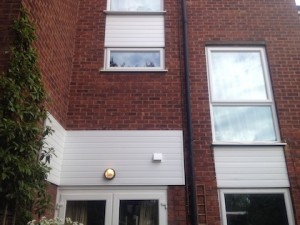 repaired porch.